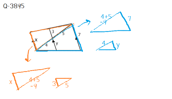 Q-3887, Q-3893,Q-3895 สามเหลี่ยมคล้าย